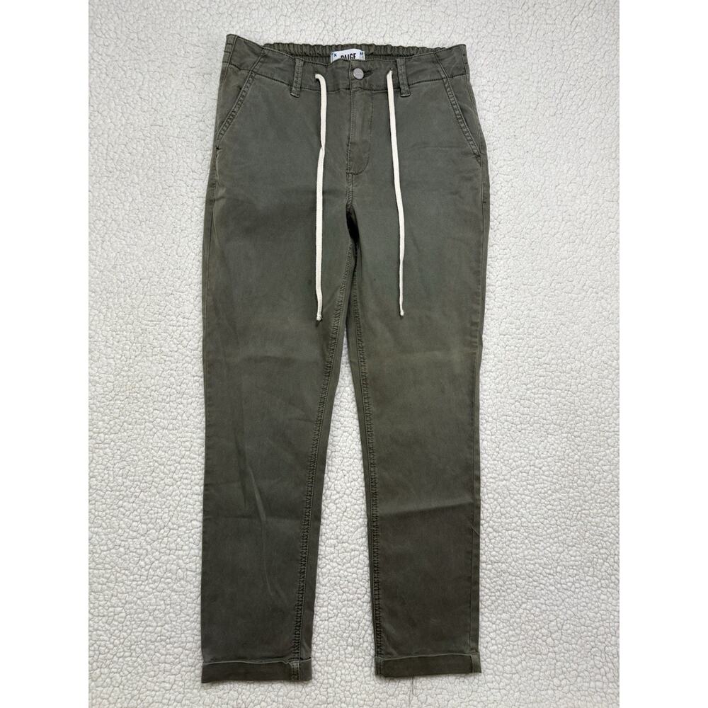 Paige Christy Pants Coastal Green Drawstring Womens Size 27‎ Stretch Twill Taper